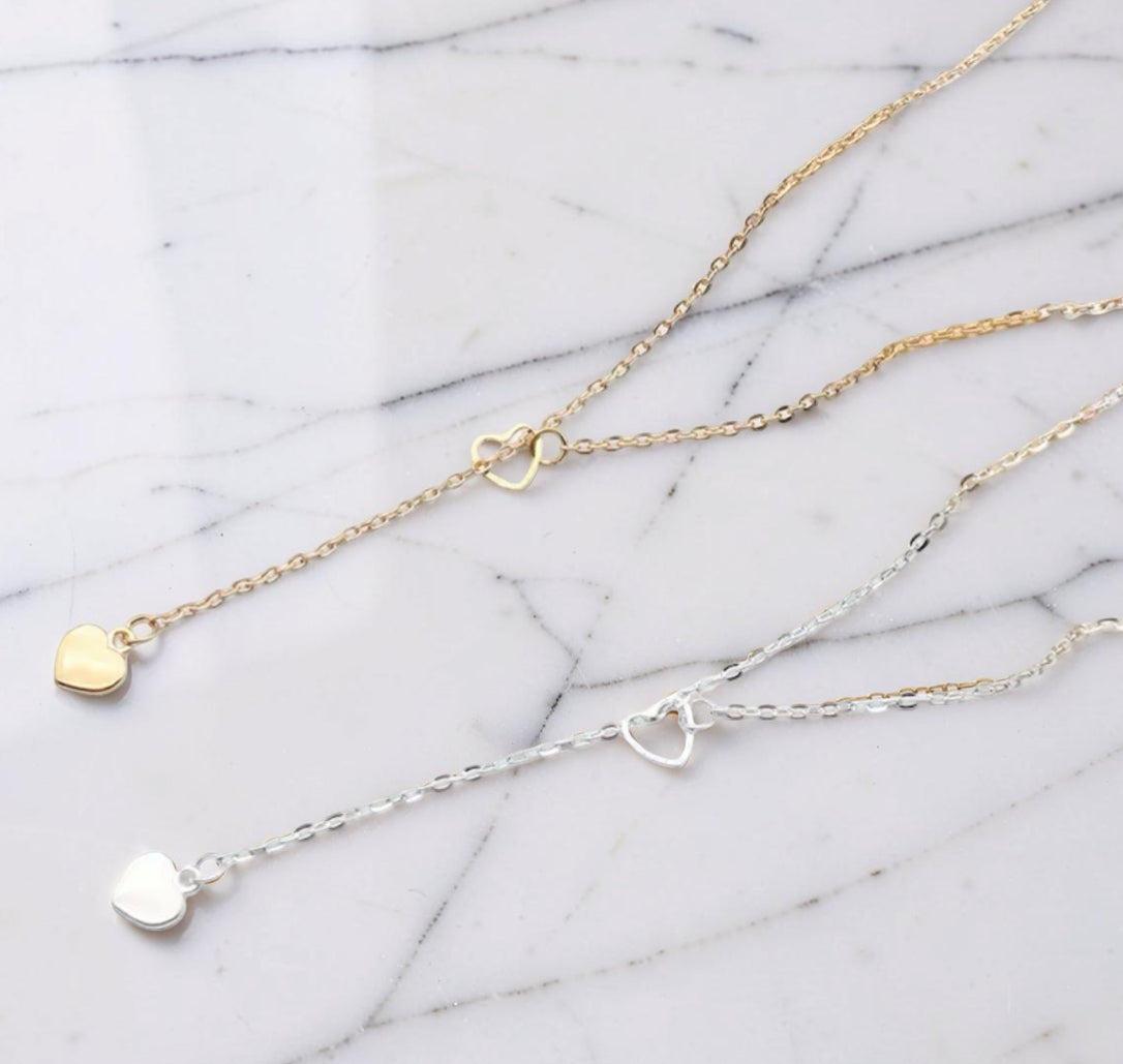 Aurora Heart Necklace Gold